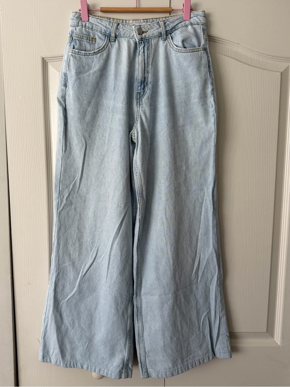 Zara Light Blue Wide-Leg Jeans